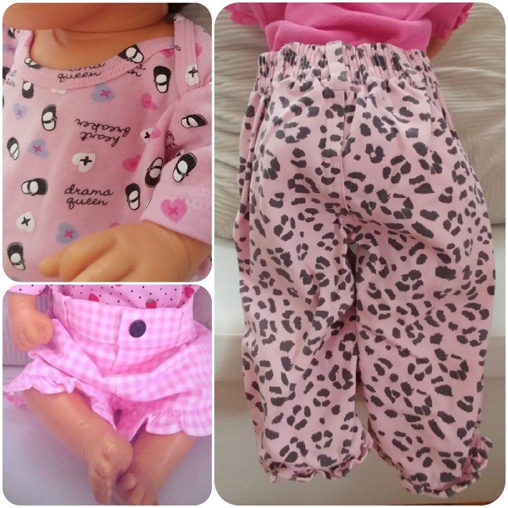 Pink Leopard Gingham Bundle 3-6M Heart Drama Queen Onesie Ruffle Pants Shorts